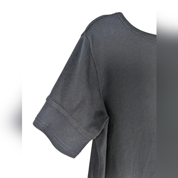 Lauren Ralph Lauren Petite Black Knit Shift Dress P/M Casual Chic Cotton - Picture 4 of 13